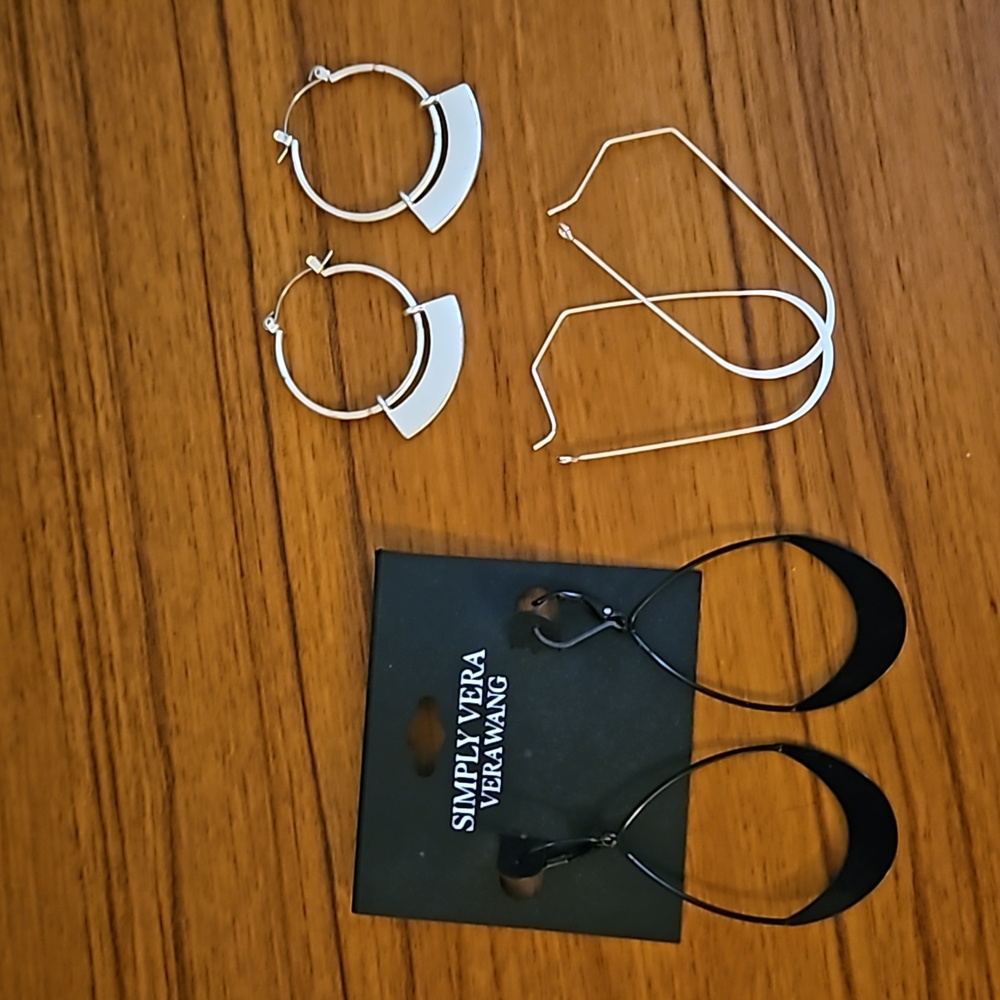 Vera Wang earrings + 2 pair earrings